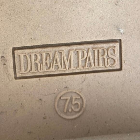 Dream Pairs Beige Leather Round Toe Chunky Platform Chelsea Ankle Boots Size 7.5 - Picture 5 of 5